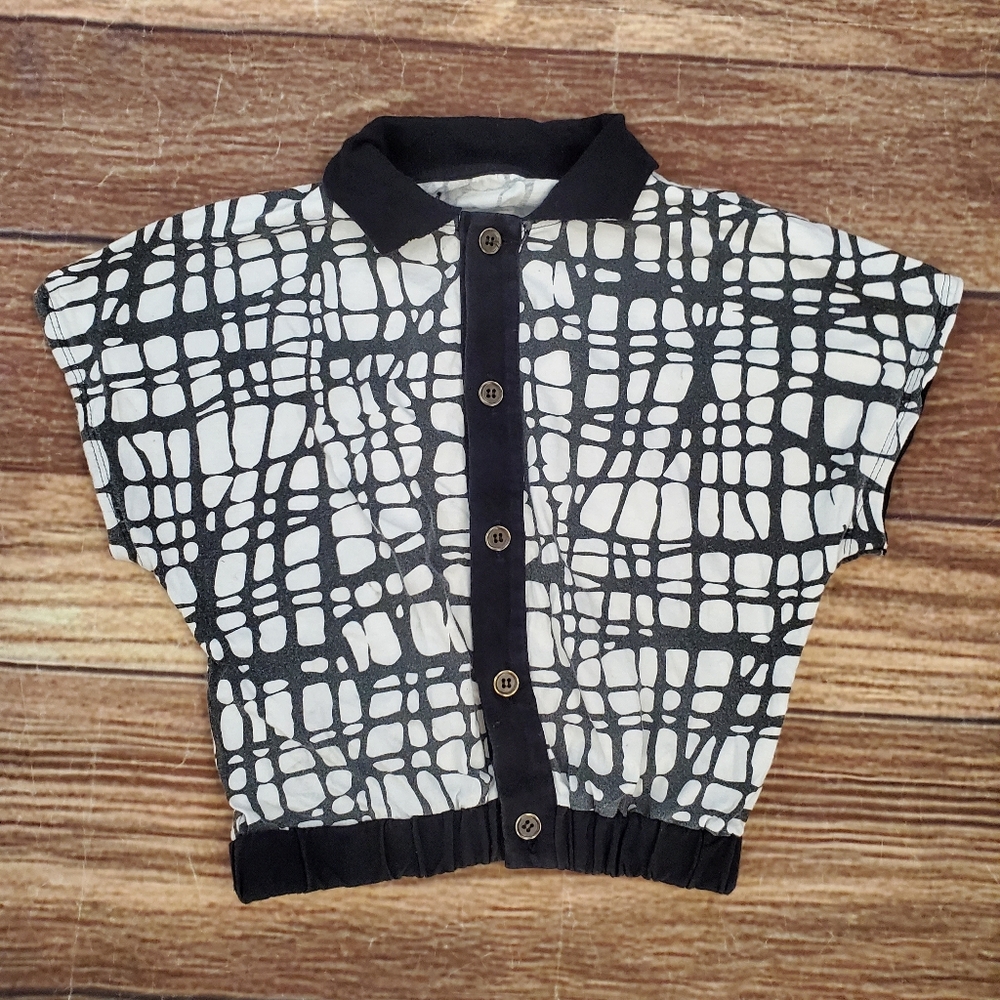 Little Creative Factory black & white top sz 8-9